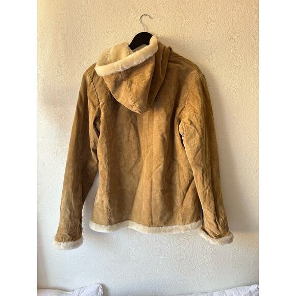 Adler Leather Suede Beige Coat - Picture 6 of 8